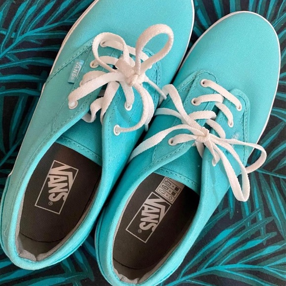 New! Teal low top Vans - Picture 1 of 8